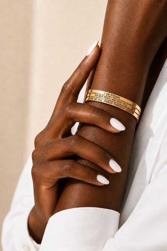 The Faith Stack — Christian Scripture Bracelet Set for Daily Encouragement