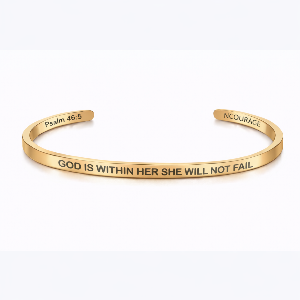 GOD IS WITHIN HER SHE WILL NOT FAIL Bracelet