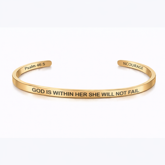 GOD IS WITHIN HER SHE WILL NOT FAIL Bracelet
