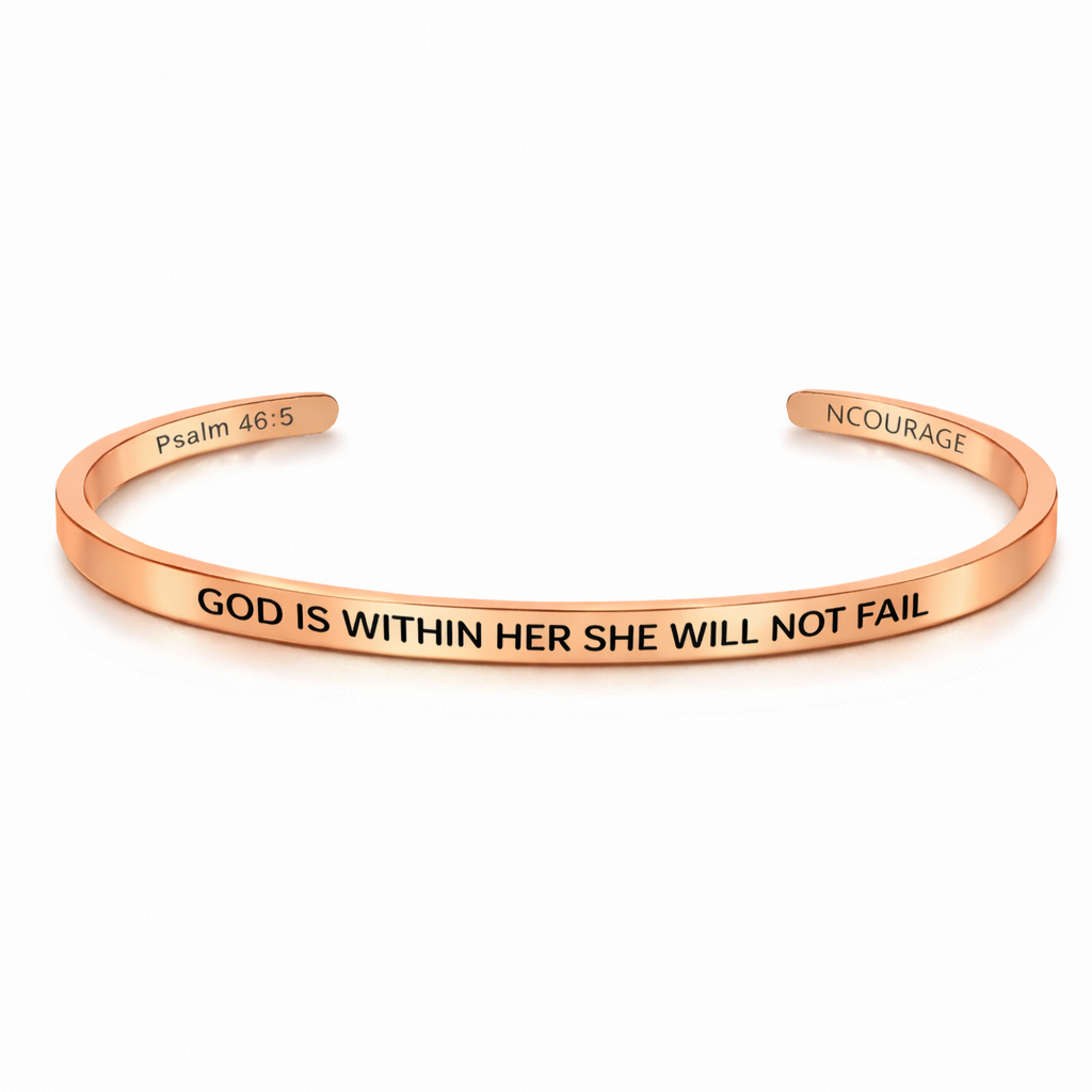 GOD IS WITHIN HER SHE WILL NOT FAIL Bracelet