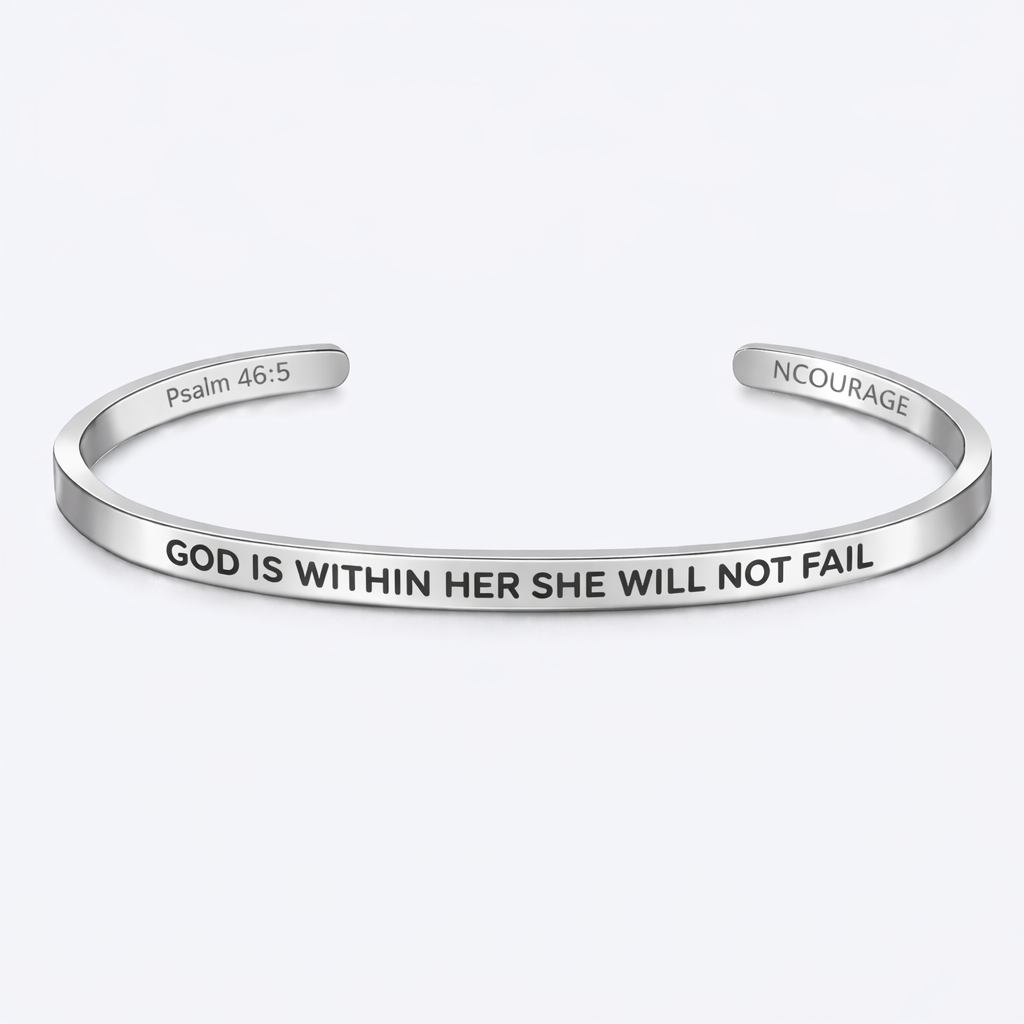 GOD IS WITHIN HER SHE WILL NOT FAIL Bracelet