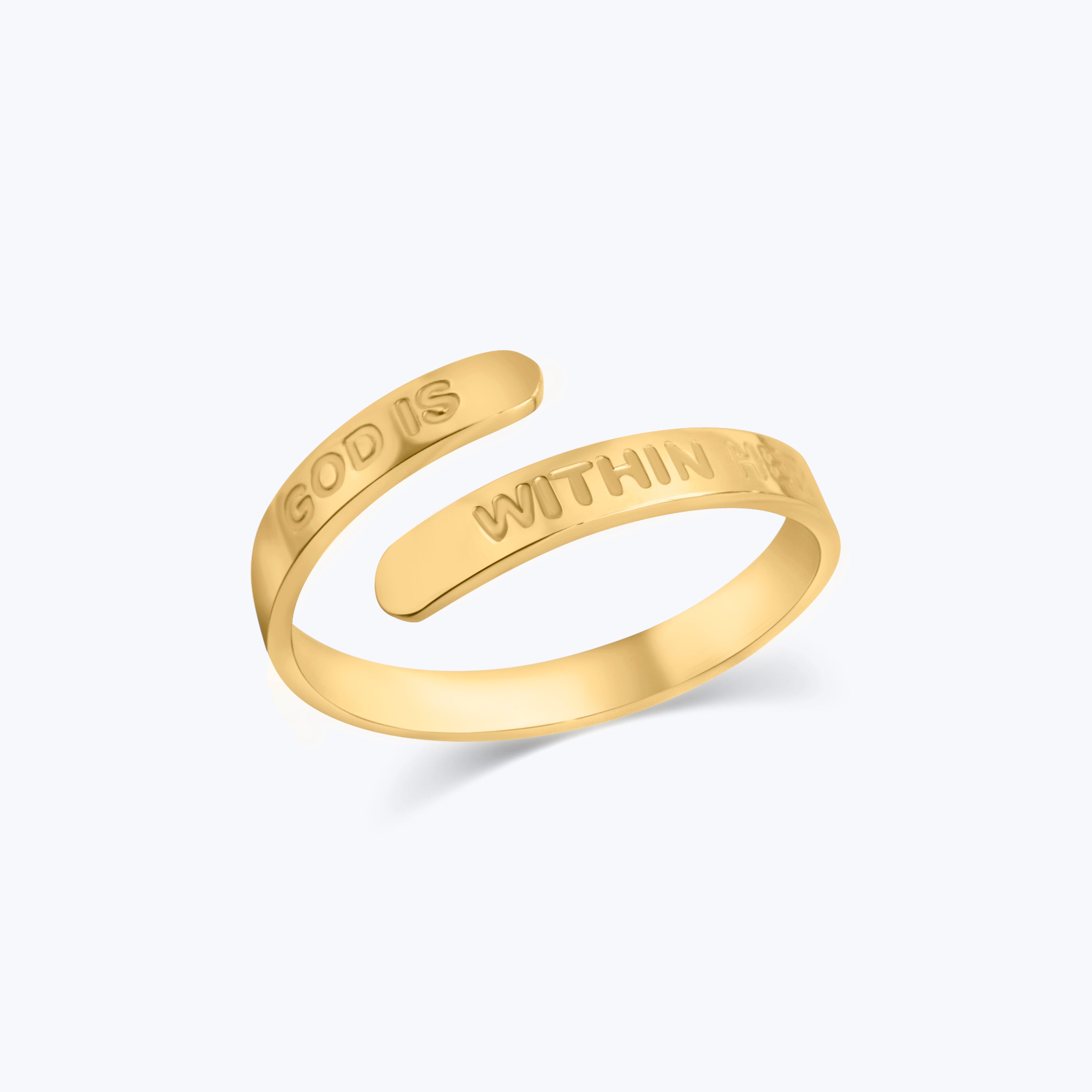 GOD IS WITHIN HER Affirmation Ring-adjustable-Christian Jewellery-gift ...