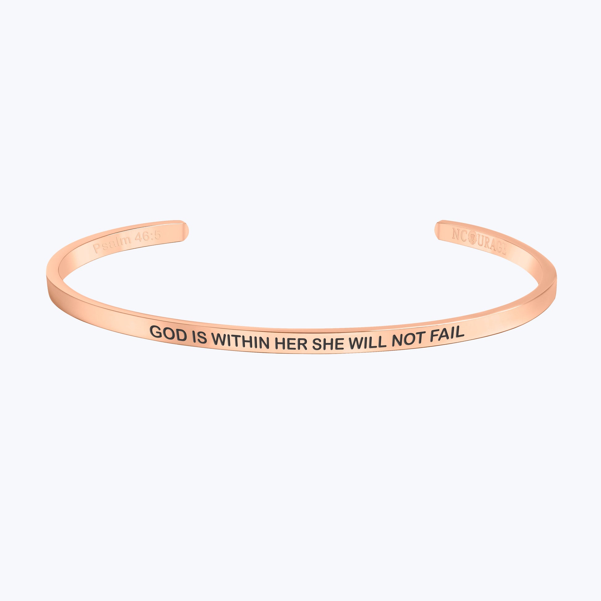 GOD IS WITHIN HER SHE WILL NOT FALL - NCOURAGE Bands and Bracelets